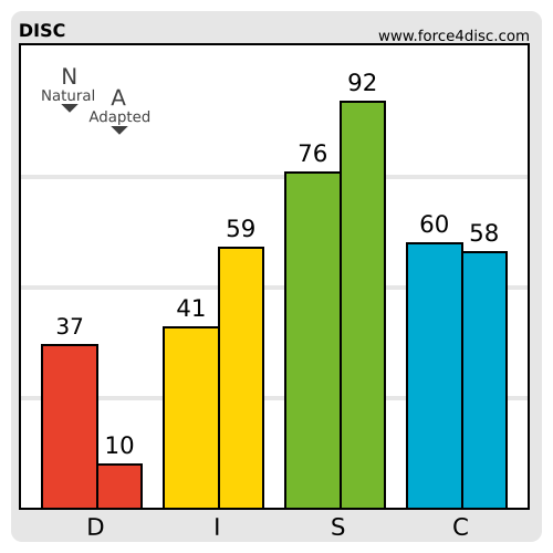 Résultats des tests DISC de Marston